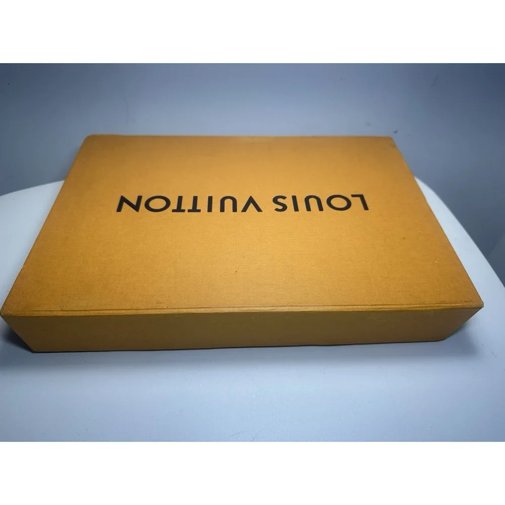 Louis Vuitton Empty Magnetic Gift Box Orange Storage Case 12x8x2 Authentic FLAW